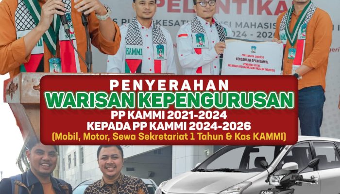 Zaky A.Rivai Ketua PP KAMMI Demisioner Serahkan Mobil Ke Pengurus yang Baru, KAMMI SUMUT : Terimakasih dan Layak untuk Dicontoh