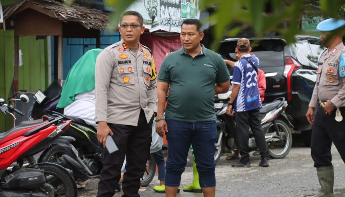 Kapolres Aceh Utara Tinjau Lokasi Banjir di Matangkuli, 709 Rumah Terendam, 7 Desa Terisolir