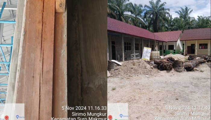 Disdikbud Aceh Singkil Terkesan Teledor, Proyek Di SDN Sirimomungkur Kotori Halaman Sekolah dan Diduga Banyak Kejangalan, Para Pekerja Tanpa APD