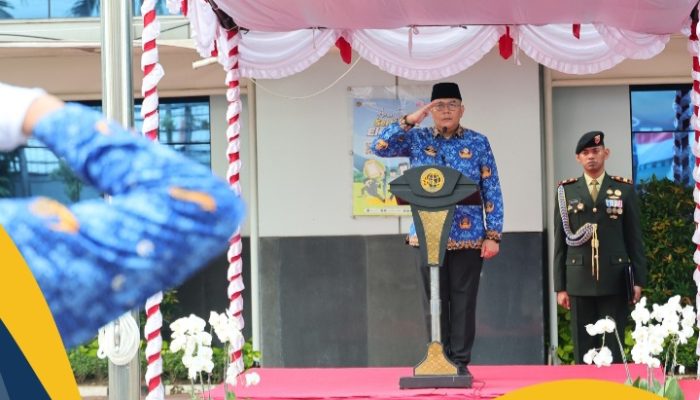Sampaikan Amanat Presiden Prabowo, Wamen Ossy Pimpin Upacara HUT ke-53 KORPRI di Kementerian ATR/BPN