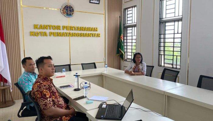 Kantor Pertanahan Pematangsiantar Ikuti Rapat Percepatan PTSL 2025 Secara Daring