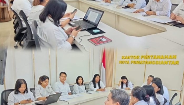 Kantor Pertanahan Pematangsiantar Gelar Rapat Evaluasi untuk Tingkatkan Kualitas Layanan