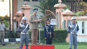 Wamen Ossy Pimpin Apel Pagi di STPN, Tegaskan Pentingnya Karakter dalam Pendidikan STPN