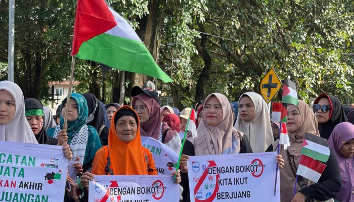 Ratusan Massa Serukan “Sumatera Utara Lawan Genosida”