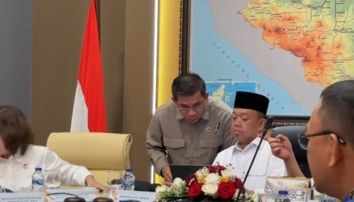 Menteri Nusron Pimpin Rapat Koordinasi Pertanahan dan Tata Ruang se-Sumatra Selatan