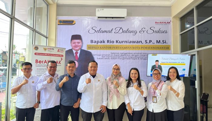 Rio Kurniawan Resmi Pimpin Kantor Pertanahan Kota Pematangsiantar