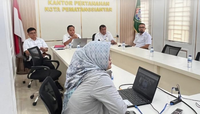 Kantah Pematangsiantar Ikuti Rapat Daring Bahas Penyelesaian Tanah yang Terindikasi Masuk Kawasan Hutan
