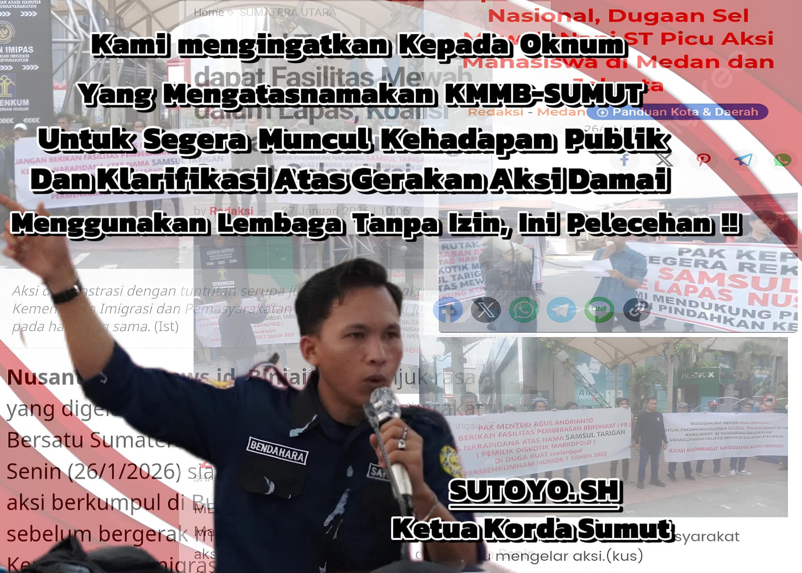 Nama Dicatut dalam Aksi "Siluman", Ketua KMMB-SU Berang: Ini Pelecehan Serius!
