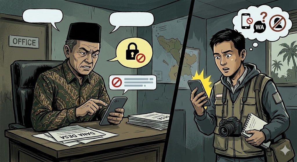 Ditanya Dana Desa, Kades di Aceh Utara Malah Blokir WA dan Tuding Wartawan Gadungan