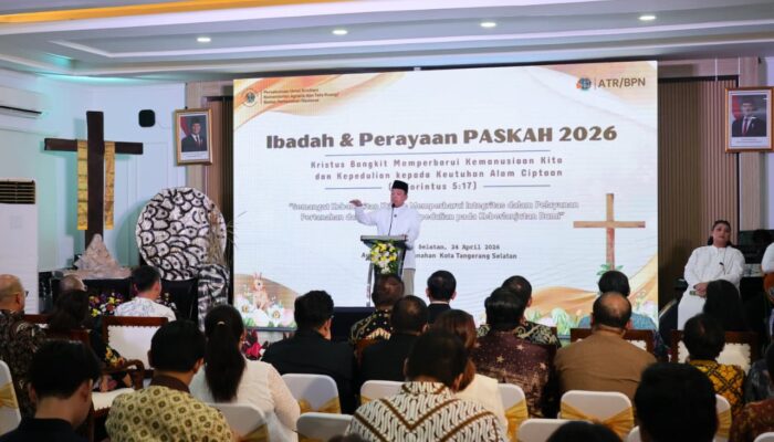 Hadiri Perayaan Paskah Kementerian ATR/BPN, Menteri Nusron: Paskah Membangun Semangat Kebangkitan Bangsa
