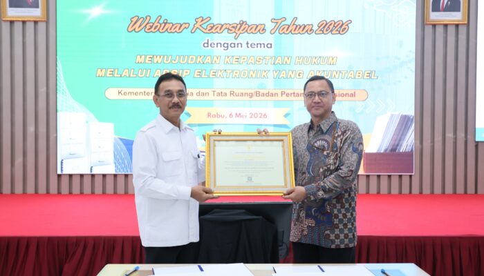 Kementerian ATR/BPN Raih Penghargaan dari ANRI atas Penyelamatan dan Pelestarian Arsip