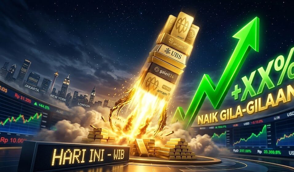 Harga Emas Galeri 24, UBS, Antam, dan Antam Retro Hari Ini Naik Gila-gilaan