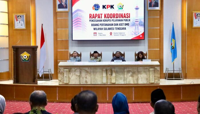 Rakor Kementerian ATR/BPN Bersama KPK dan Pemda se-Sultra, Hasilkan Komitmen Pencegahan Korupsi dan Peningkatan Ekonomi Daerah