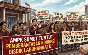 Tuntut Transparansi Anggaran, AMPK SU Desak Kejatisu Periksa Kepala Dinas Pendidikan Labuhanbatu
