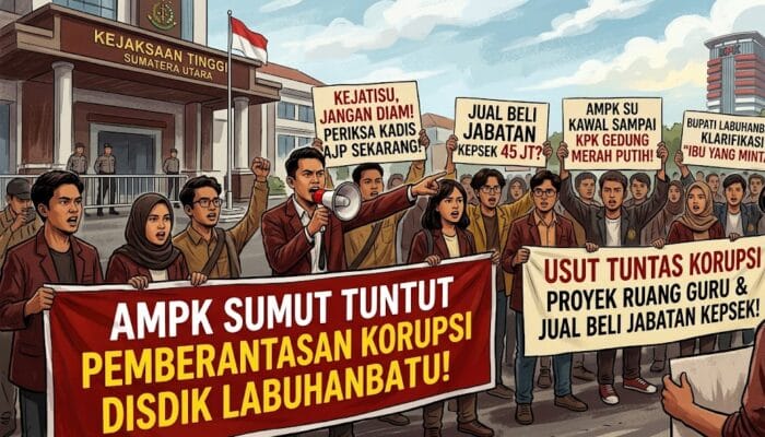 Tuntut Transparansi Anggaran, AMPK SU Desak Kejatisu Periksa Kepala Dinas Pendidikan Labuhanbatu