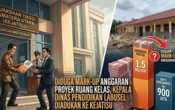 Diduga Mark-up Anggaran Proyek Ruang Kelas, Kepala Dinas Pendidikan Labusel Diadukan ke Kejatisu