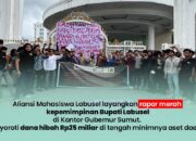 Sengkarut Hibah Rp25 Miliar, Mahasiswa Labusel Layangkan Rapor Merah Dua Tahun Kepemimpinan Bupati