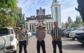 Jaga Kondusivitas Wilayah, Polres Karo Kawal Ketat Pelaksanaan Ibadah Minggu di Kabanjahe