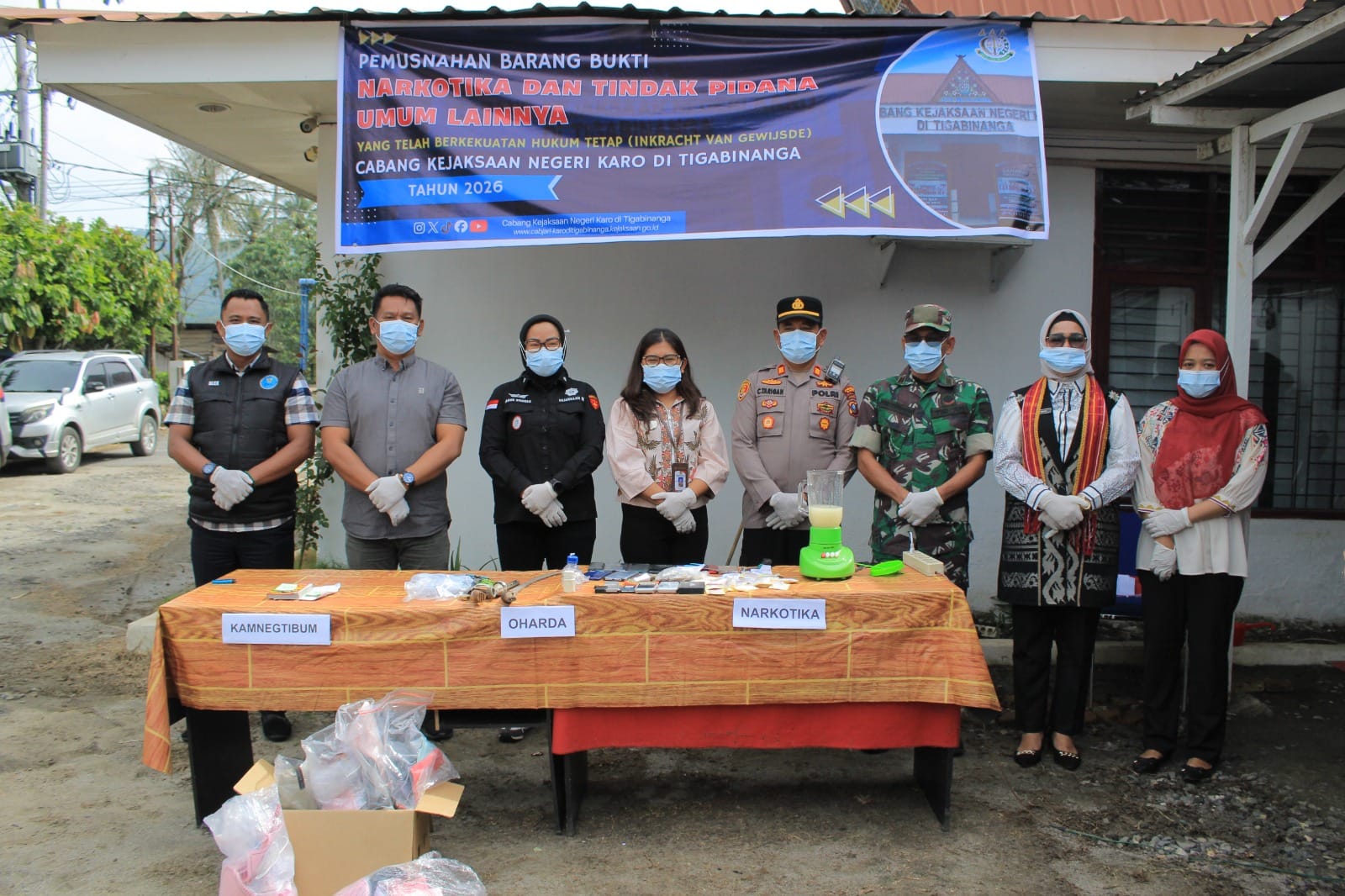 Bakar Ganja hingga Blender Sabu, Cabjari Tigabinanga Kirim Sinyal Perang Terhadap Narkoba di Karo