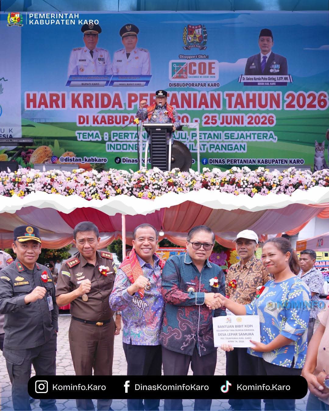 Hari Krida Pertanian 2026: Momentum Penguatan Kedaulatan Pangan dan Modernisasi Sektor Pertanian di Kabupaten Karo