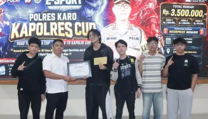 Juarai Kapolres Cup 2026, Tim SUPER NINE Pegang Tiket Wakili Karo ke Level Polda Sumut