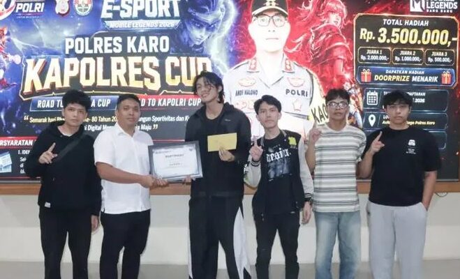 Juarai Kapolres Cup 2026, Tim SUPER NINE Pegang Tiket Wakili Karo ke Level Polda Sumut