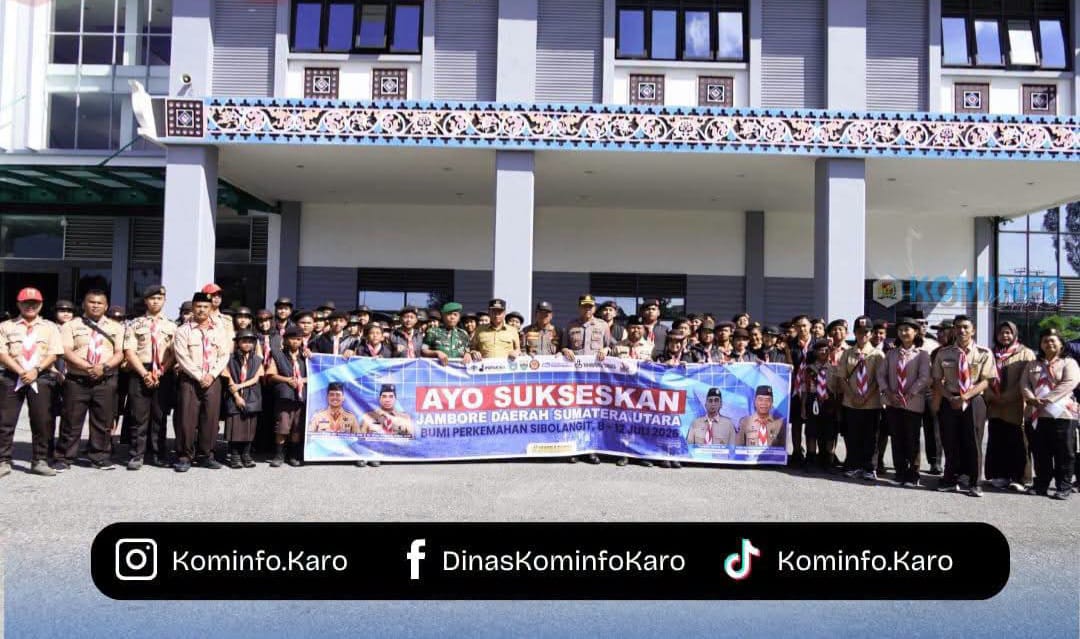 Bupati Karo Lepas 65 Anggota Kontingen Pramuka Menuju Jambore Daerah Sumatra Utara XI Tahun 2026