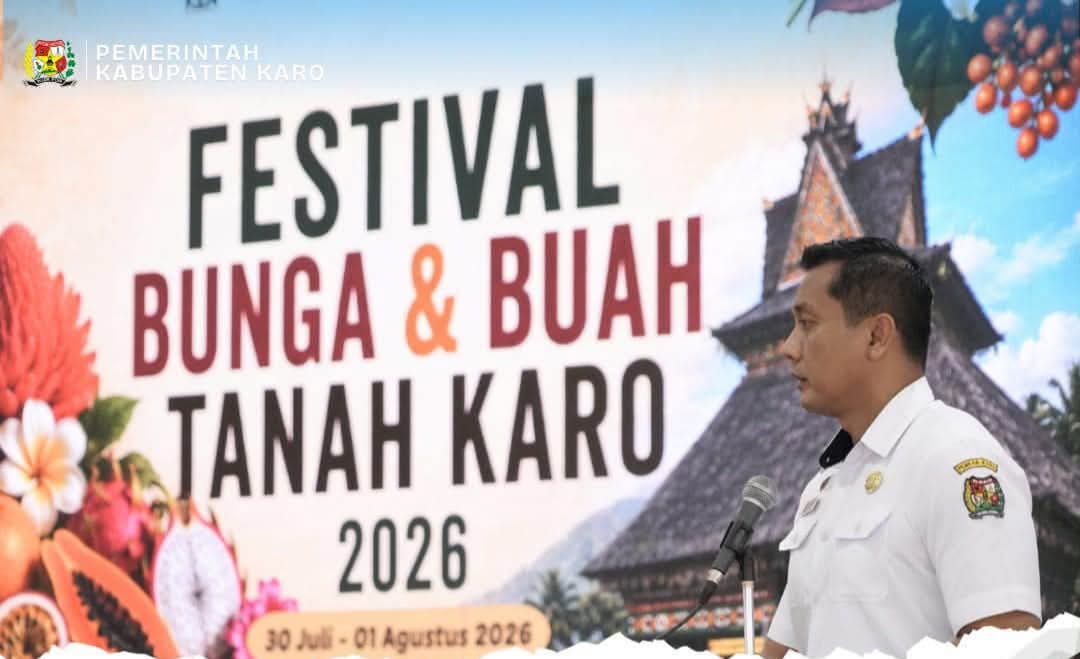 Bupati Karo Pimpin Rapat Koordinasi II Persiapan Festival Bunga dan Buah 2026