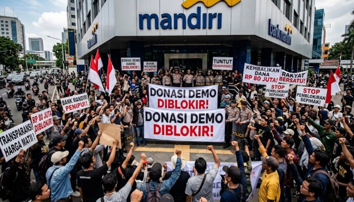 Rekening Donasi Demo Rp 80 Juta Diblokir, Bank Mandiri Diserbu Warganet dan Koalisi Masyarakat Sipil Tuntut Transparansi