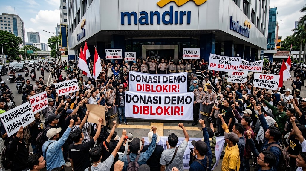 Rekening Donasi Demo Rp 80 Juta Diblokir, Bank Mandiri Diserbu Warganet dan Koalisi Masyarakat Sipil Tuntut Transparansi