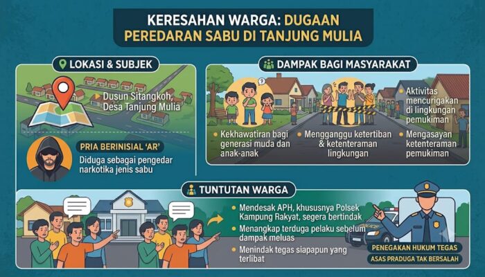 Masyarakat Resah, Pria Berinisial AR Diduga Edarkan Sabu di Tanjung Mulia