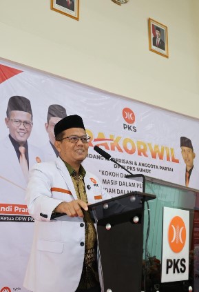 Ketua DPW PKS Sumut Andi Pranata membuka Rakorwil Bidang Kaderisasi dan Pembinaan Anggota